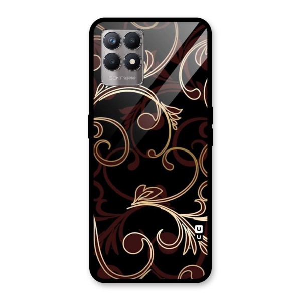 Golden Maroon Beauty Glass Back Case for Realme 8i