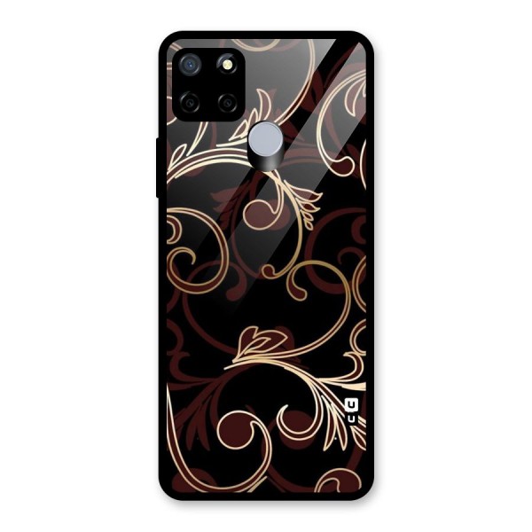 Golden Maroon Beauty Glass Back Case for Realme C12