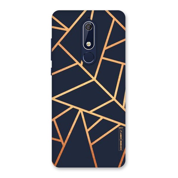 Golden Pattern Back Case for Nokia 5.1