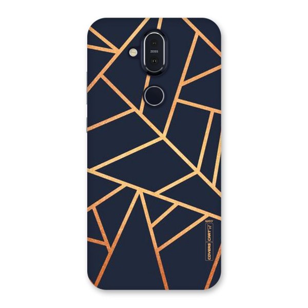 Golden Pattern Back Case for Nokia 8.1