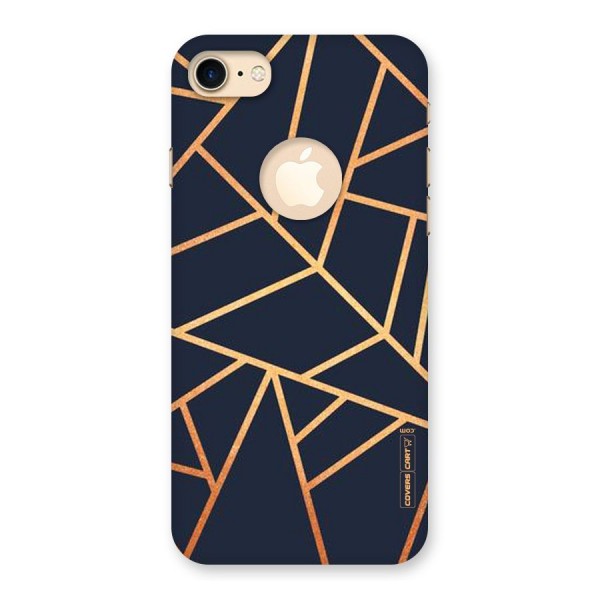 Golden Pattern Back Case for iPhone 8 Logo Cut