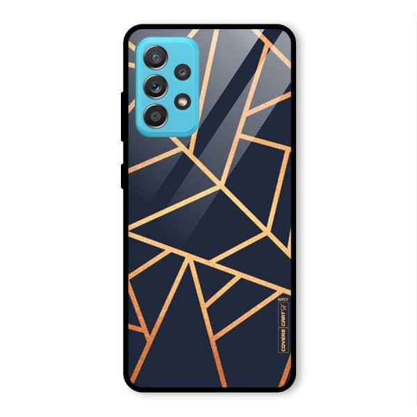 Golden Pattern Glass Back Case for Galaxy A52s 5G