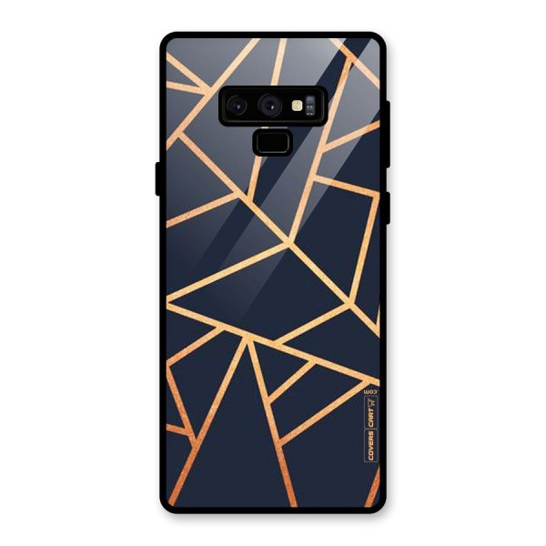 Golden Pattern Glass Back Case for Galaxy Note 9