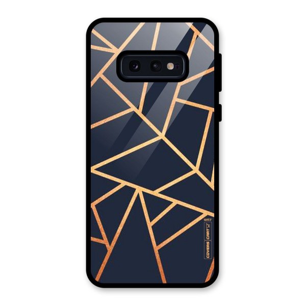 Golden Pattern Glass Back Case for Galaxy S10e