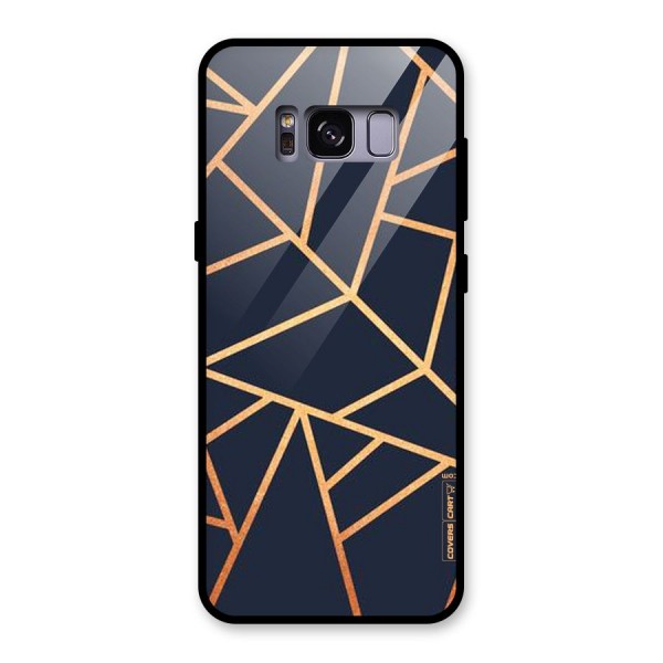 Golden Pattern Glass Back Case for Galaxy S8