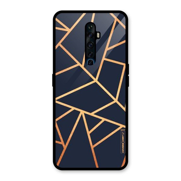 Golden Pattern Glass Back Case for Oppo Reno2 Z