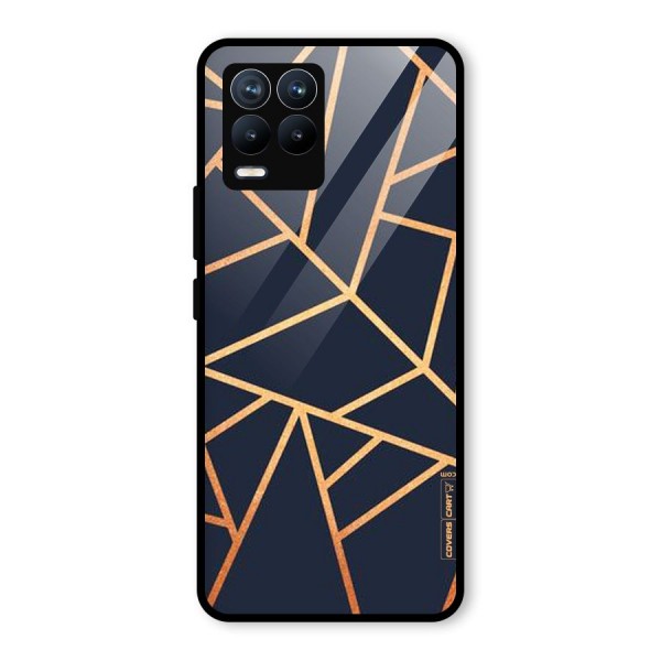 Golden Pattern Glass Back Case for Realme 8 Pro