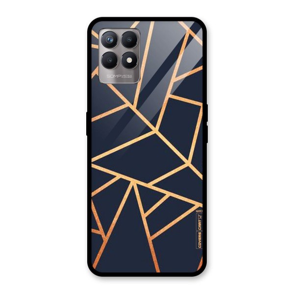 Golden Pattern Glass Back Case for Realme 8i