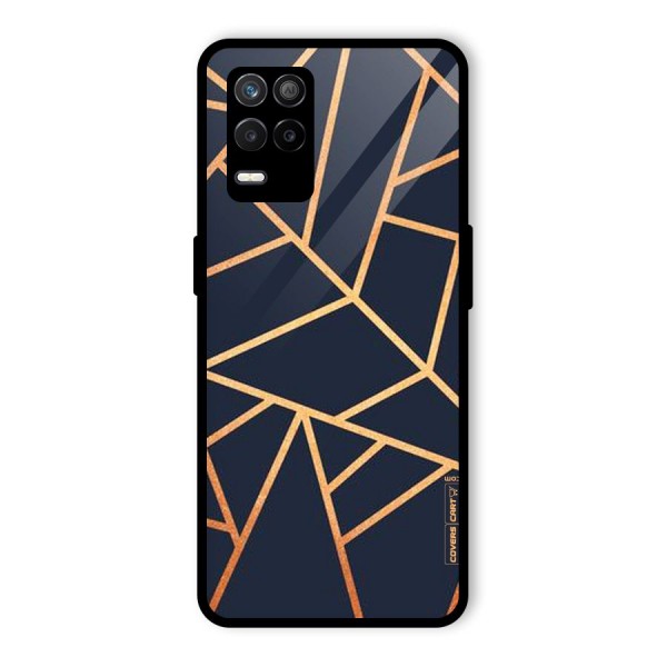 Golden Pattern Glass Back Case for Realme 9 5G