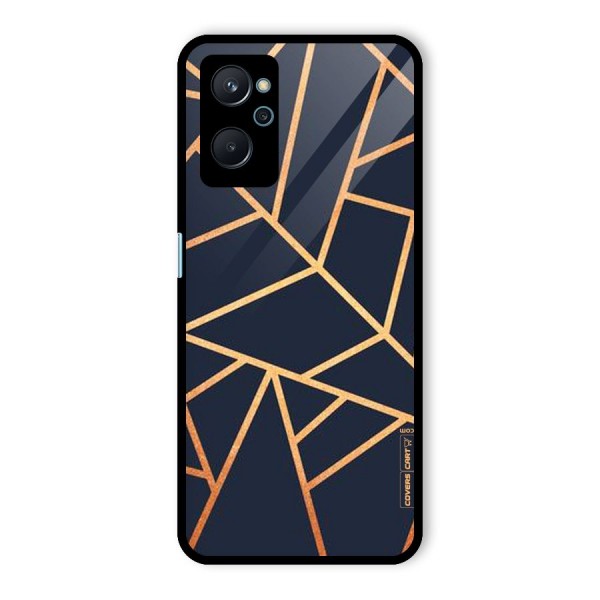 Golden Pattern Glass Back Case for Realme 9i