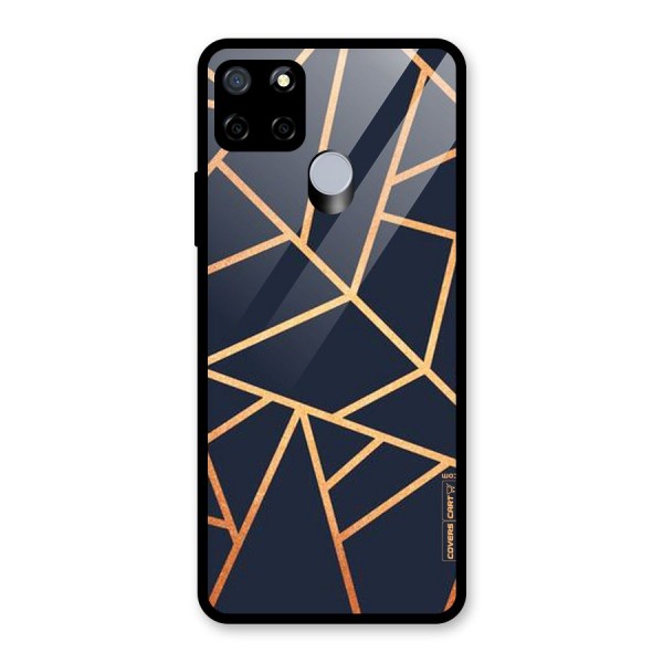 Golden Pattern Glass Back Case for Realme C12