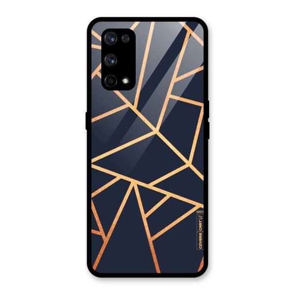 Golden Pattern Glass Back Case for Realme X7 Pro