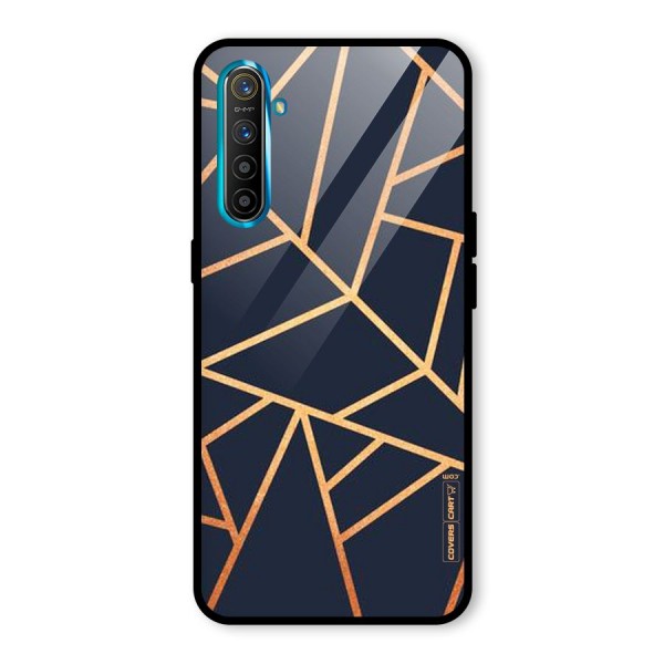 Golden Pattern Glass Back Case for Realme XT