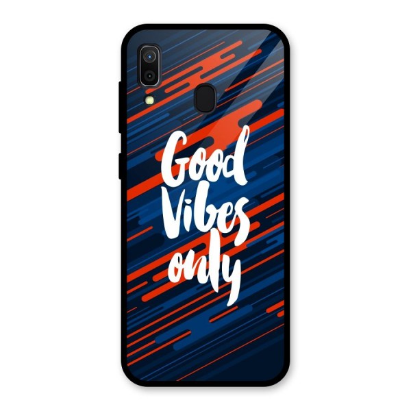 Good Vibes Only Glass Back Case for Galaxy A30