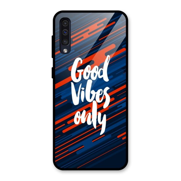 Good Vibes Only Glass Back Case for Galaxy A50