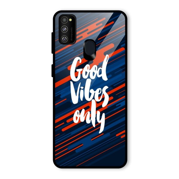 Good Vibes Only Glass Back Case for Galaxy M21