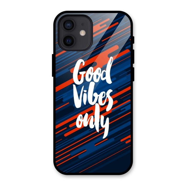 Good Vibes Only Glass Back Case for iPhone 12