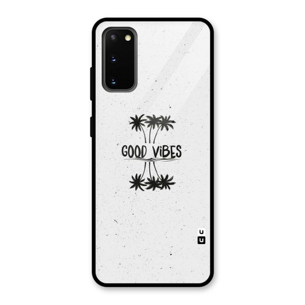 Good Vibes Rugged Glass Back Case for Galaxy S20