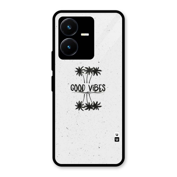 Good Vibes Rugged Glass Back Case for Vivo Y22