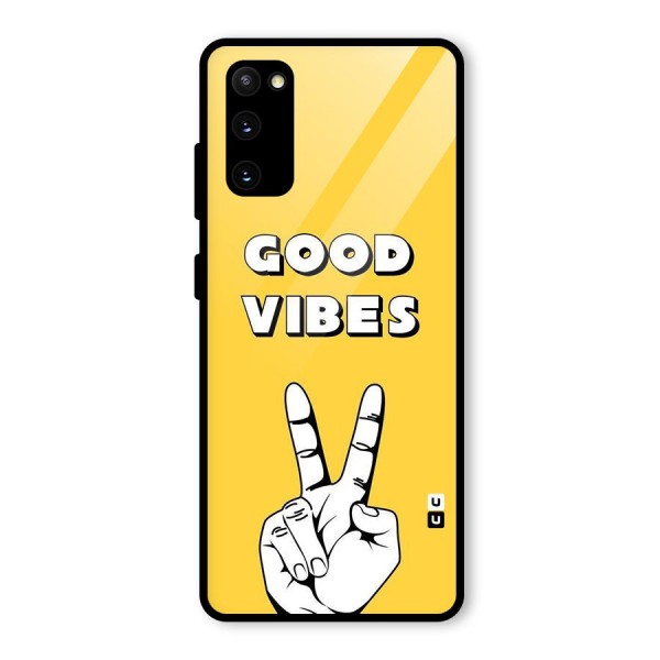 Good Vibes Victory Glass Back Case for Galaxy S20 FE