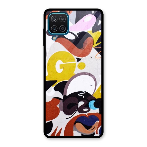 Graffiti Wall Glass Back Case for Galaxy A12