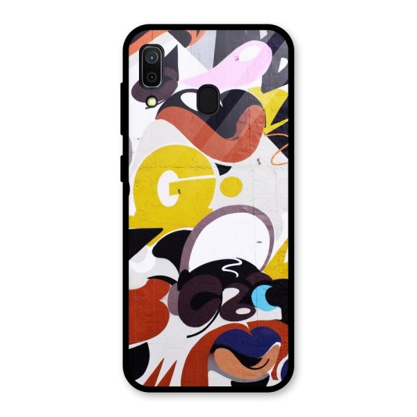 Graffiti Wall Glass Back Case for Galaxy A30