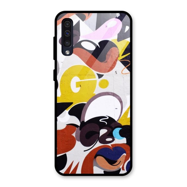 Graffiti Wall Glass Back Case for Galaxy A50s