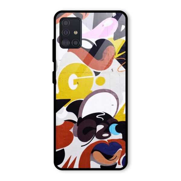 Graffiti Wall Glass Back Case for Galaxy A51