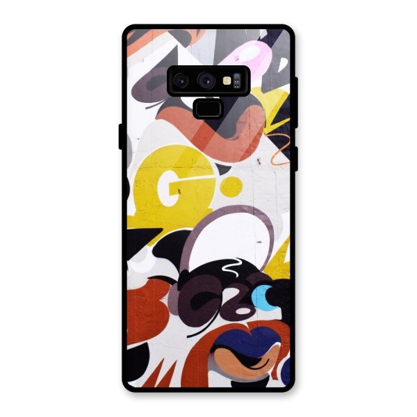 Graffiti Wall Glass Back Case for Galaxy Note 9