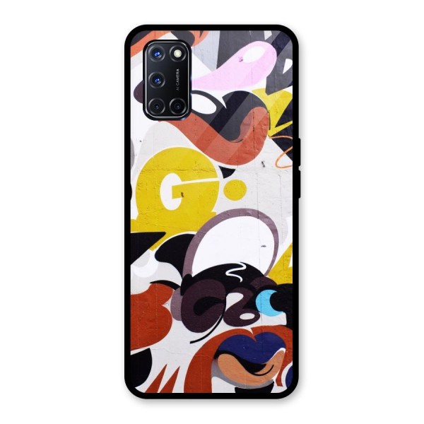 Graffiti Wall Glass Back Case for Oppo A52