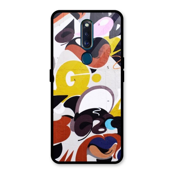 Graffiti Wall Glass Back Case for Oppo F11 Pro