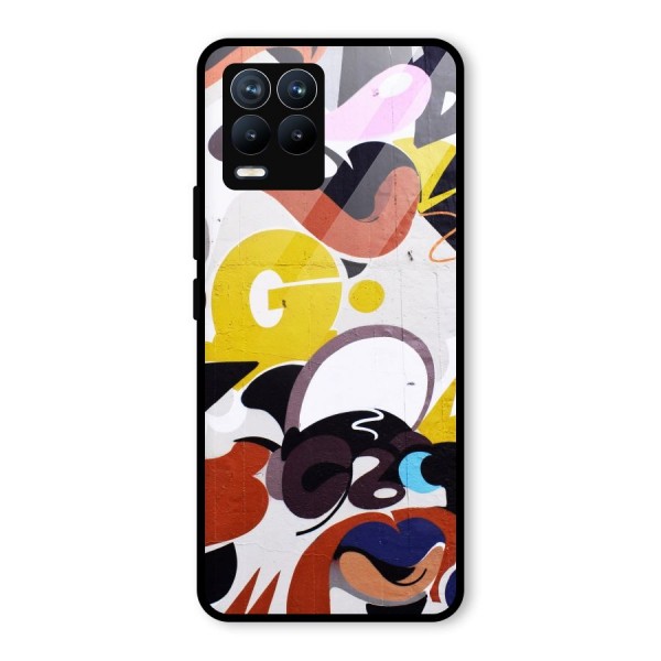 Graffiti Wall Glass Back Case for Realme 8 Pro