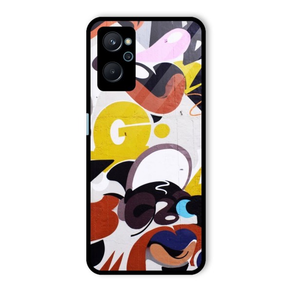 Graffiti Wall Glass Back Case for Realme 9i