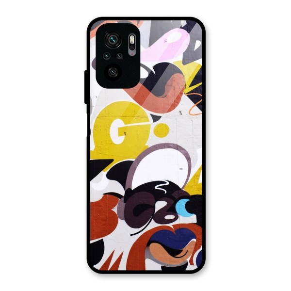 Graffiti Wall Glass Back Case for Redmi Note 10