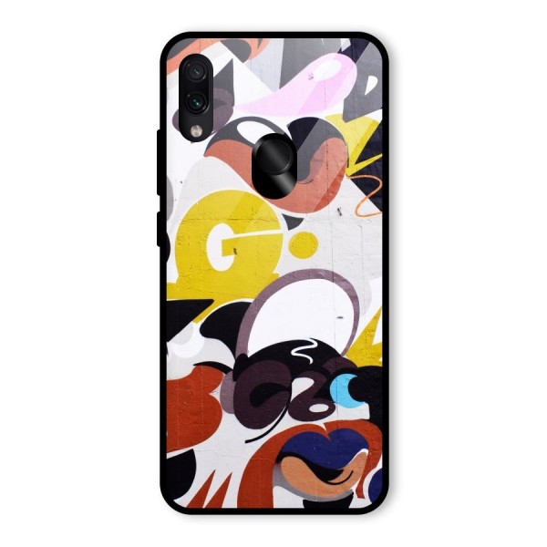 Graffiti Wall Glass Back Case for Redmi Note 7