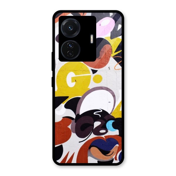 Graffiti Wall Glass Back Case for Vivo T1 Pro