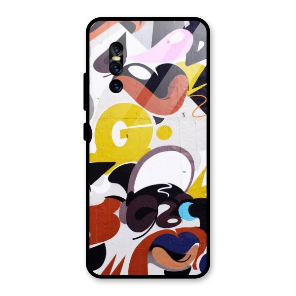 Graffiti Wall Glass Back Case for Vivo V15 Pro