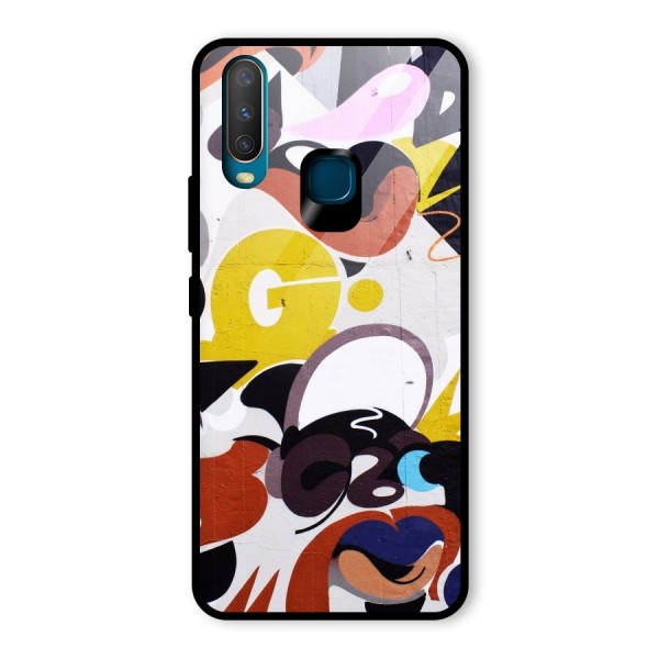 Graffiti Wall Glass Back Case for Vivo Y12