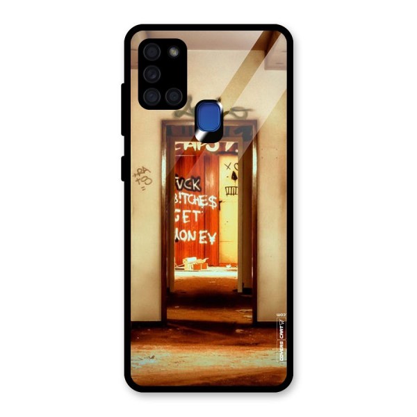 Grafitty Door Glass Back Case for Galaxy A21s