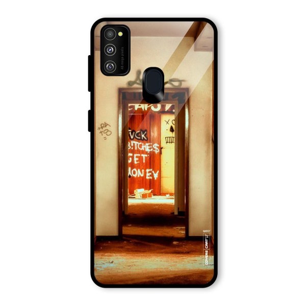 Grafitty Door Glass Back Case for Galaxy M21