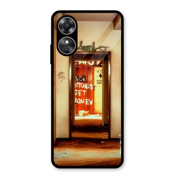 Grafitty Door Glass Back Case for Oppo A17