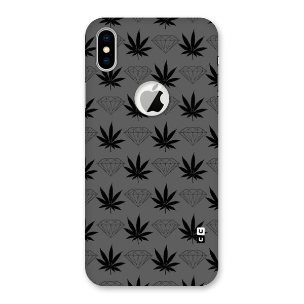 Grass Diamond Back Case for iPhone XS Logo Cut