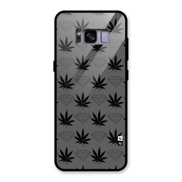 Grass Diamond Glass Back Case for Galaxy S8