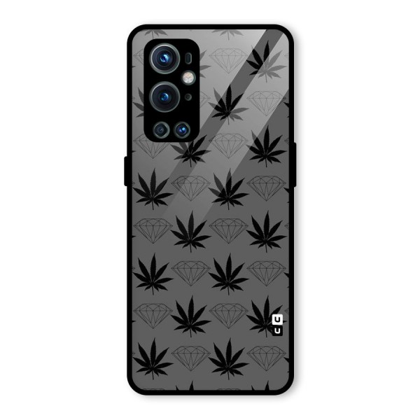 Grass Diamond Glass Back Case for OnePlus 9 Pro