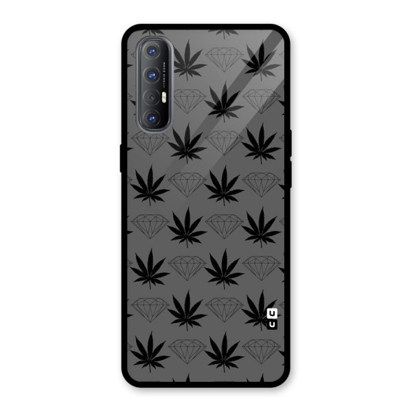 Grass Diamond Glass Back Case for Oppo Reno3 Pro