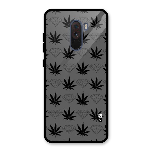 Grass Diamond Glass Back Case for Poco F1