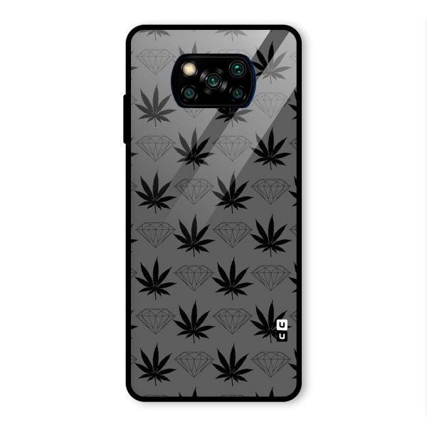 Grass Diamond Glass Back Case for Poco X3 Pro