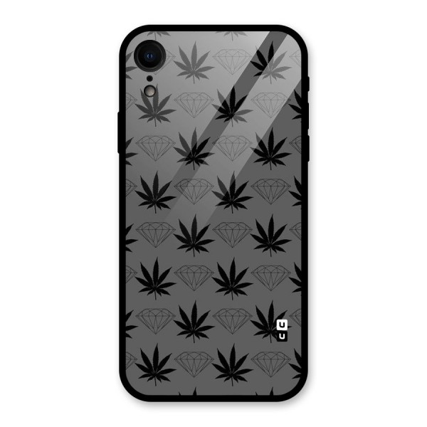 Grass Diamond Glass Back Case for XR