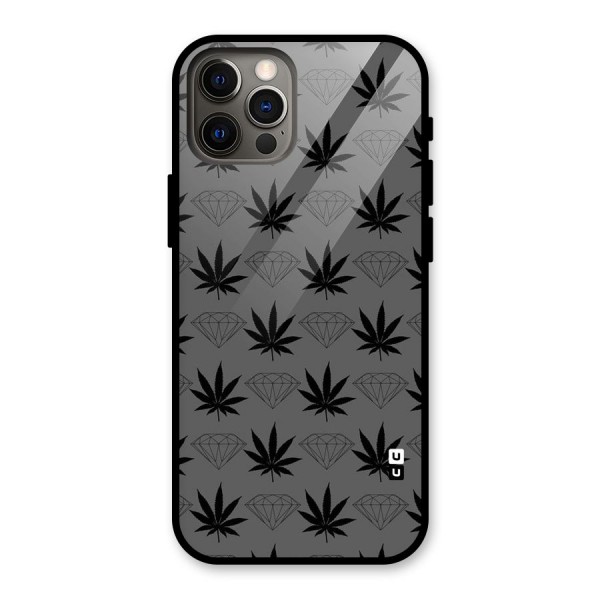 Grass Diamond Glass Back Case for iPhone 12 Pro