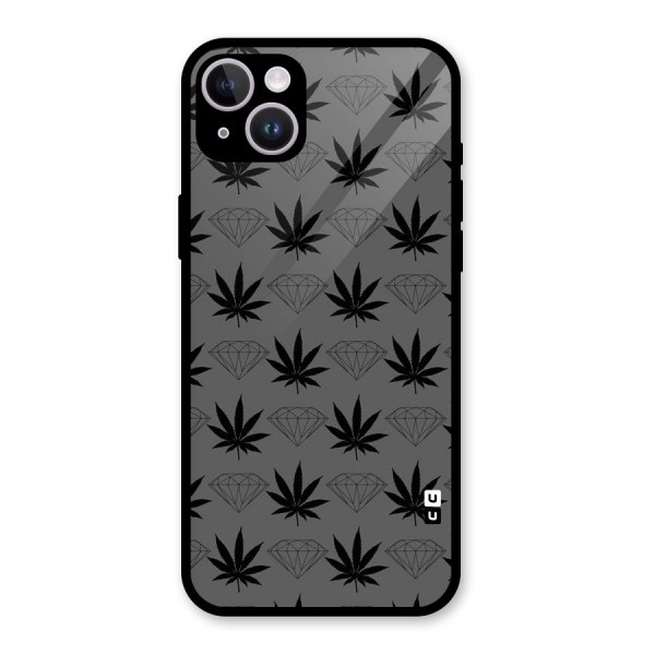 Grass Diamond Glass Back Case for iPhone 14 Plus